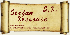 Stefan Kresović vizit kartica